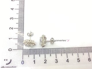pendientes plata 925mm con piedra con circonita
