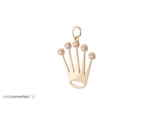 colgante oro 18k con piedra con circonita