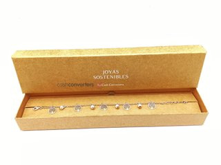 pulsera plata 925mm con piedra con perla