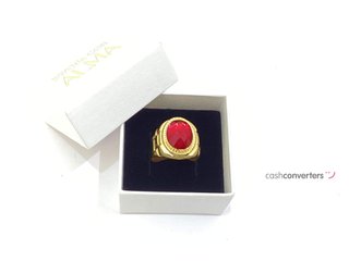 sello oro 18k con circonita
