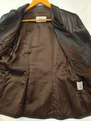 Chaqueta Piel Marrón Chocolate Talla M