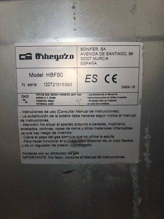 Estufa de gas Orbegozo