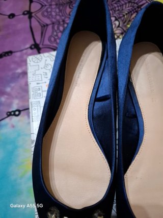Manoletinas Zara con Joya ,forradas  raso.Talla 39