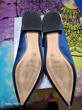 Manoletinas Zara con Joya ,forradas  raso.Talla 39