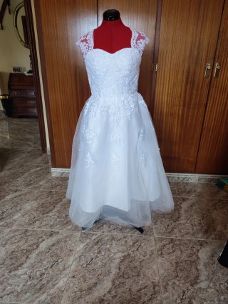 Vestido de Novia Vintage Encaje Blanco