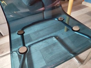 Sedia Ikea Trasparente Blu
