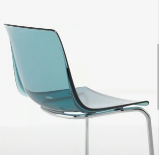 Sedia Ikea Trasparente Blu