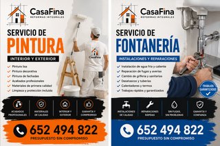 Servicio de Pintura y fontaneria