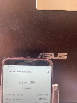 Samsung Galaxy S9+ con pantalla nueva y accesorios