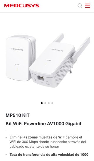 Kit Wifi Powerline AV1000 MERCUSYS