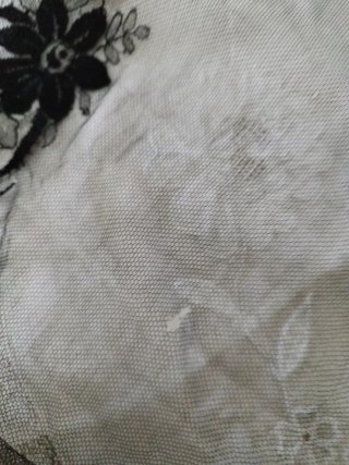 Mantilla antigua encaje negro