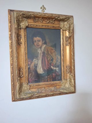 Antico quadro con cornice dorata