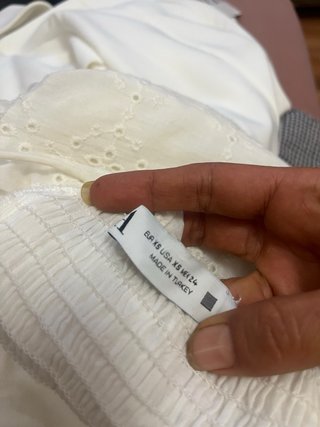 Vestido Zara bordado blanco XS