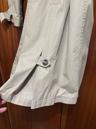 Gabardina cruzada beige mujer