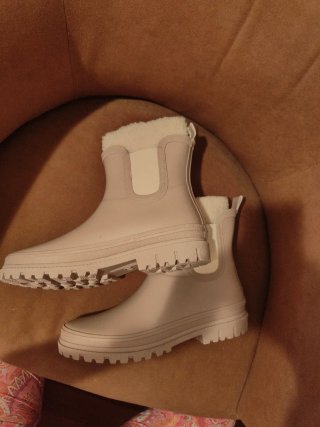 Botas de agua forradas beige