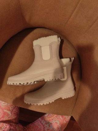 Botas de agua forradas beige