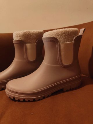 Botas de agua forradas beige