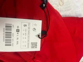 Vestido Zara Drapeado Rojo Talla S