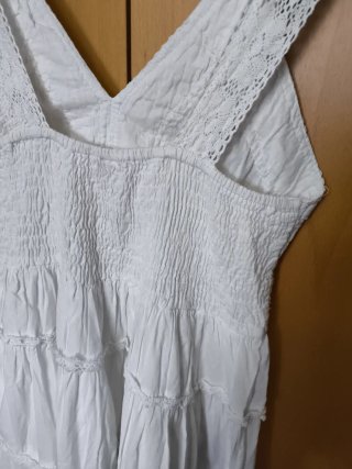Vestido Ibicenco Algodón Blanco