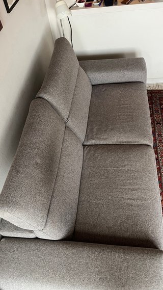Sofá Natuzzi Borghese 3 plazas tela gris