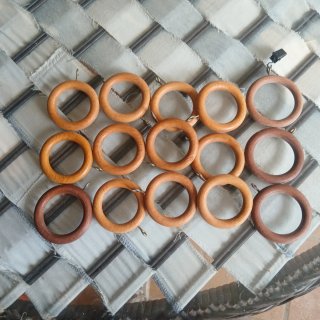 Anillas para cortinas de madera