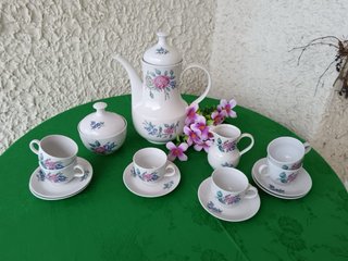 Servizio da caffè per 6 persone floreale