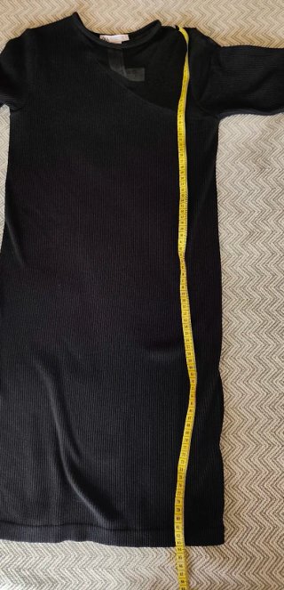 Vestito Zara Nero con Spalla Trasparente