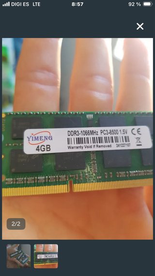2x 4GB DDR3 Portátil YIMENG