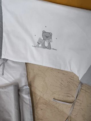Conjunto cuna bebé oso