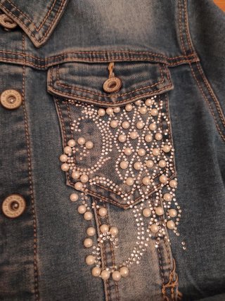 Chaqueta vaquera M con pedrería