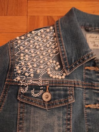 Chaqueta vaquera M con pedrería