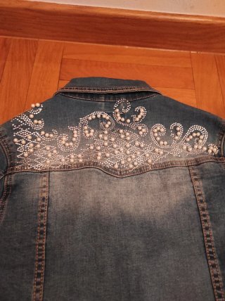 Chaqueta vaquera M con pedrería