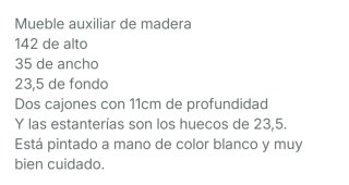 Mueble auxiliar blanco
