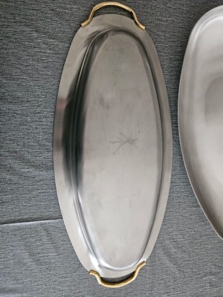 Vassoio/pesciera Tse acciaio vintage made in Italy
