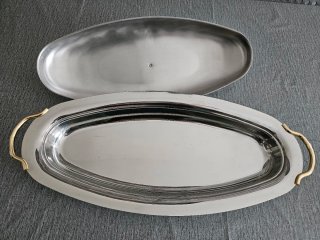 Vassoio/pesciera Tse acciaio vintage made in Italy