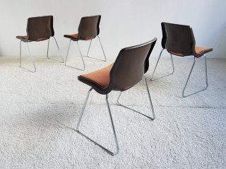 4 Sillas apilables Svante Schöblom. Vintage 70s.