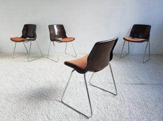 4 Sillas apilables Svante Schöblom. Vintage 70s.