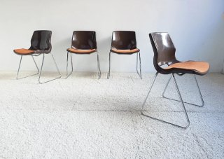4 Sillas apilables Svante Schöblom. Vintage 70s.