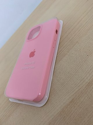 Funda iPhone 15 Silicona Rosa Apple