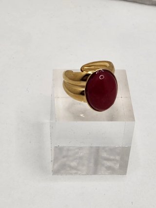 Anillo Acero Quirúrgico Chapado Oro Rojo
