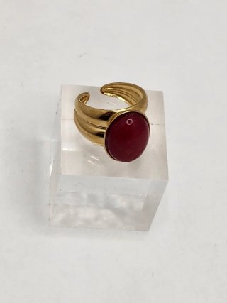 Anillo Acero Quirúrgico Chapado Oro Rojo
