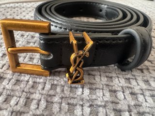 Cintura Saint Laurent YSL Nera Oro