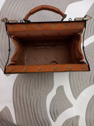 Bolso Maletín Doctor Dustin Vintage Piel Marrón
