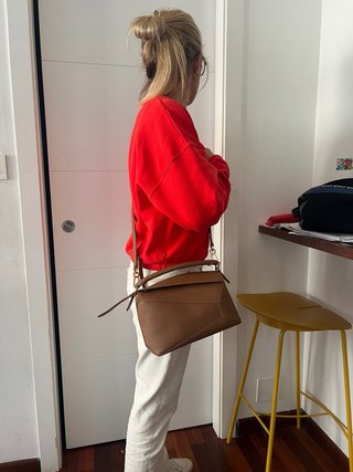 Bolso Loewe Marrón Piel color camel