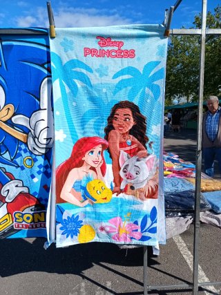Toalla Princesas Disney Ariel Moana Flounder
