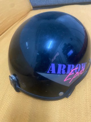 Casco moto antiguo negro