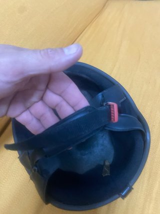 Casco moto antiguo negro