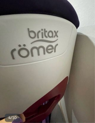 Silla coche Britax púrpura y accesorios