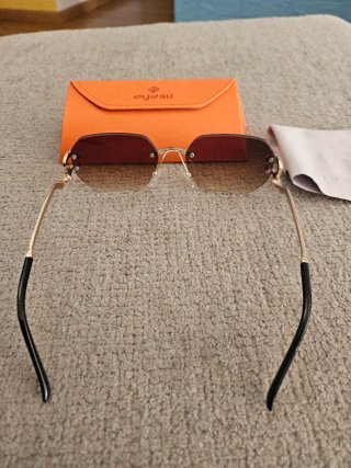 Gafas de sol doradas degradado marrón