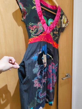 Vestido Desigual manga corta talla XS